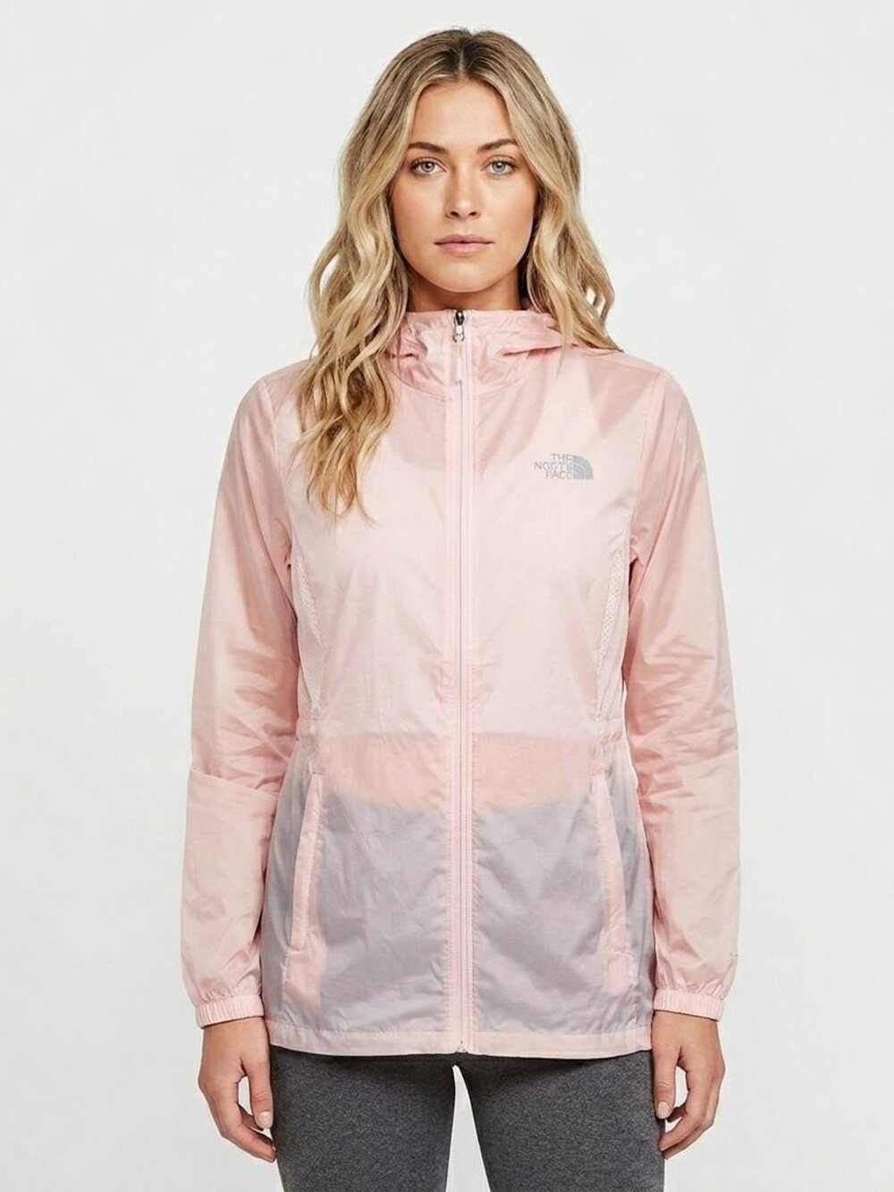 The North Face Pink Salt Women’s Flyweight Sun UV Windbreaker Jacket in size XL